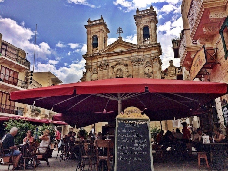 Grapes wine bar in Victoria, a city in Malta 