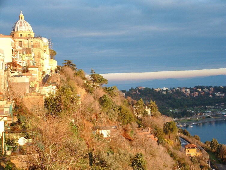 Sun shines on hill of Castel Gandolfo