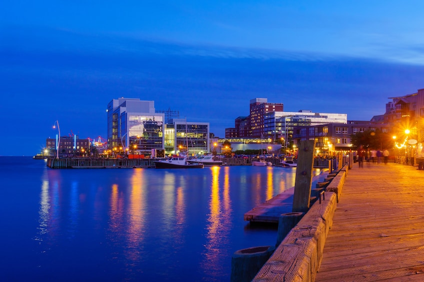 Halifax waterfront at night