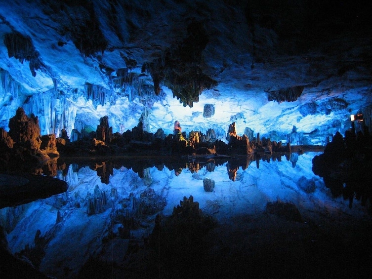 Illuminated Waitomo Caves in New Zealand