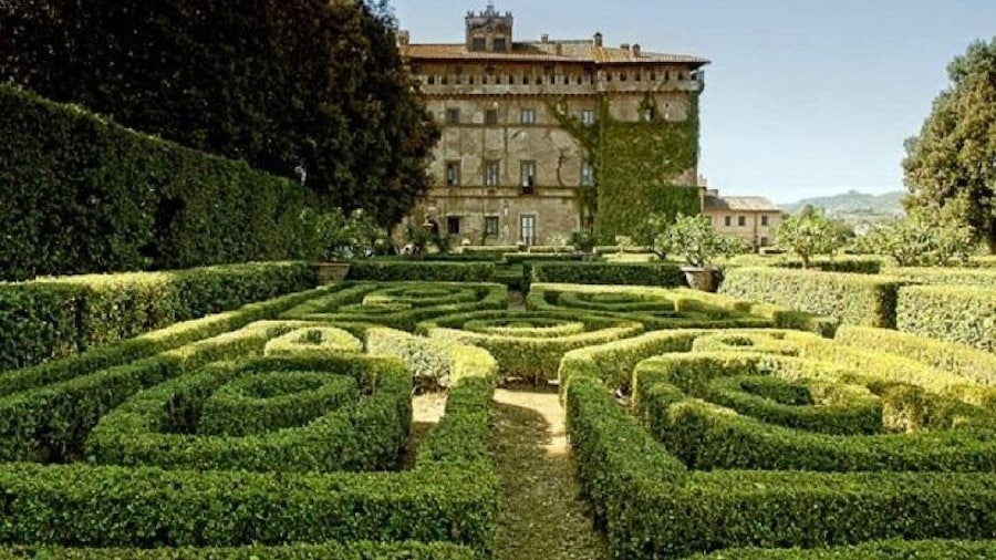 Gardens of Castello Ruspoli on a sunny day