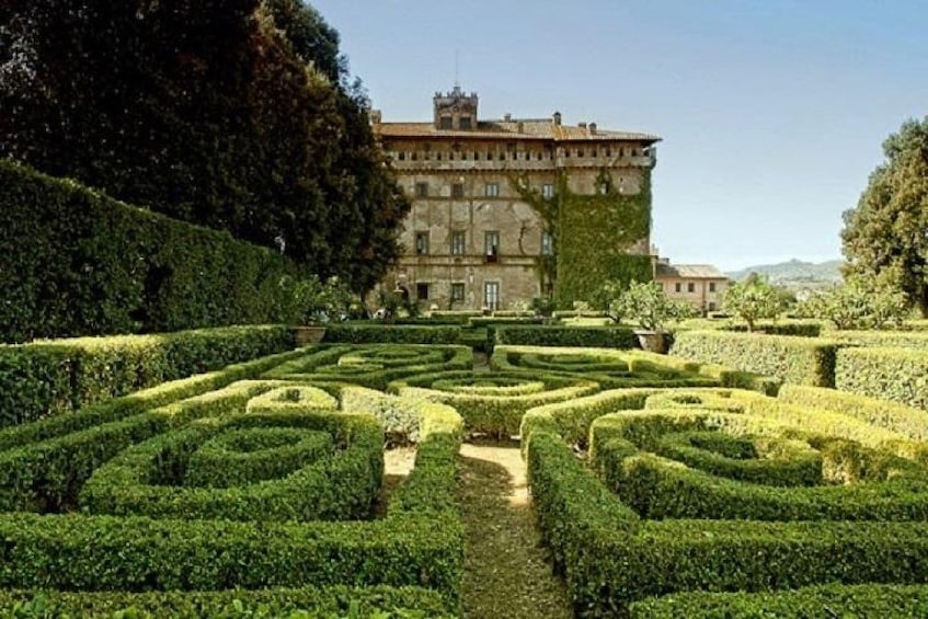 Gardens of Castello Ruspoli on a sunny day