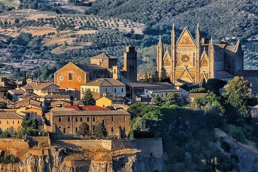 Aerial view of Orvieto on a sunny day