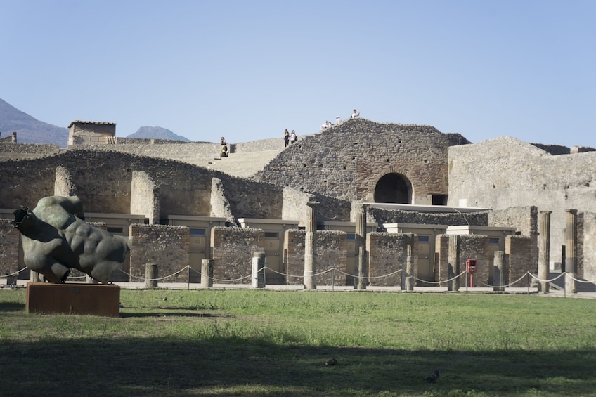 Large complex of ruins in Pompeii, Italy