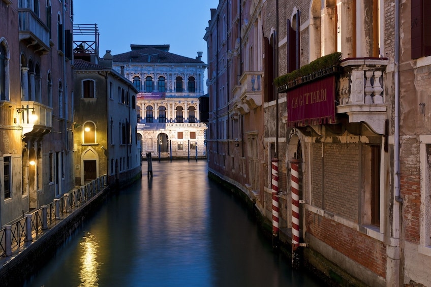 Venetian canal at night 