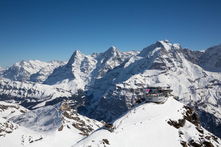 Schilthorn mountain range in Switzerland