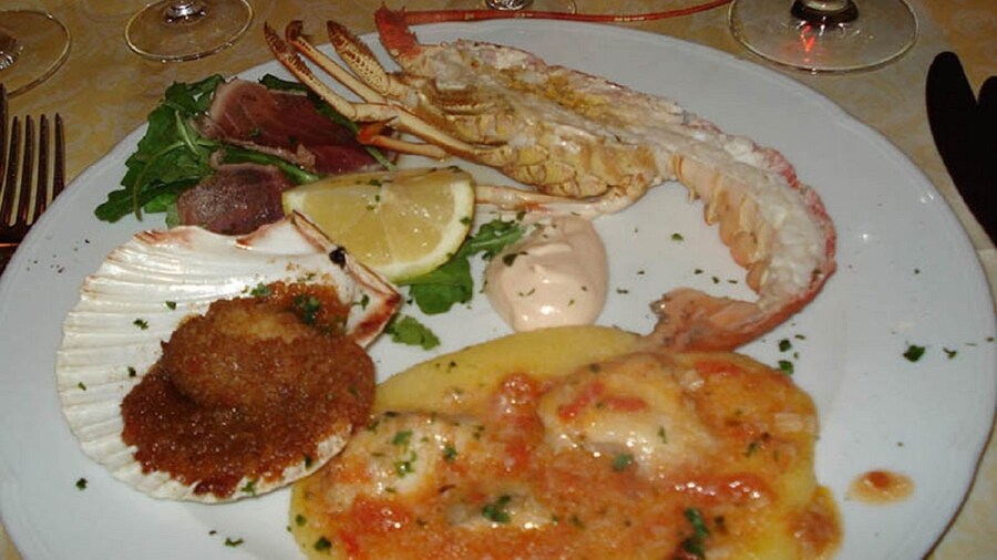 Plate of seafood