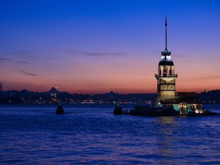 Show item 4 of 6. A Cruise on the Bosphorus in the Night with Traditional Show