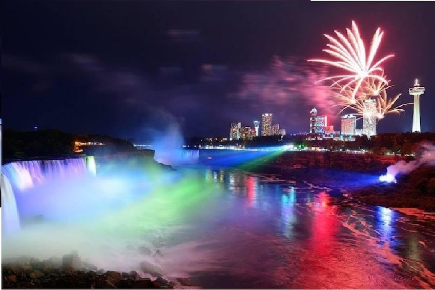 Fireworks over Niagara Falls