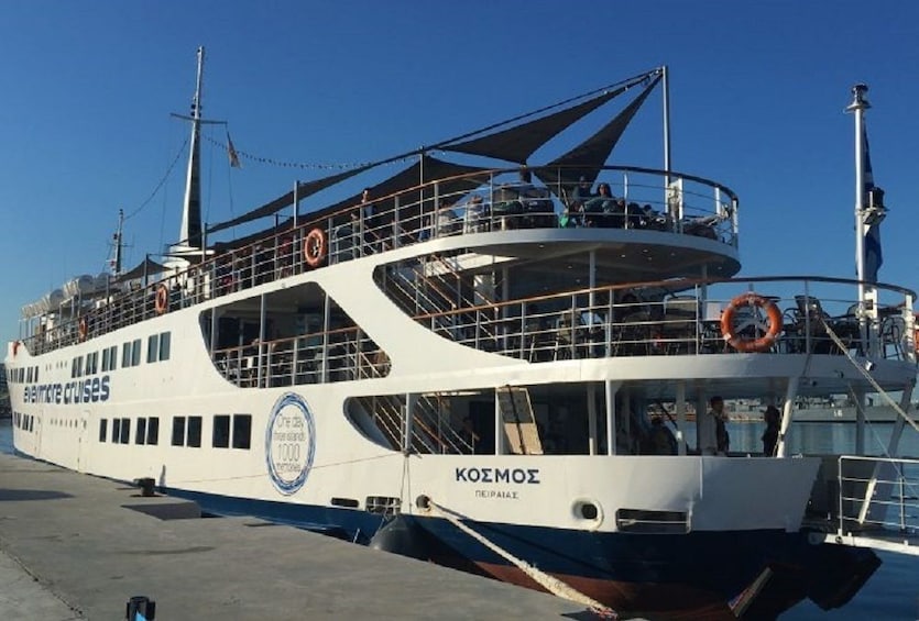 Cruise ship docked in Greece