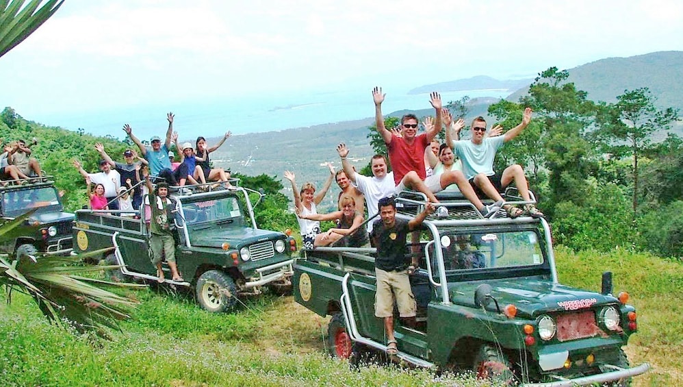 Wild Jeep Safari tour group in Ko Samui