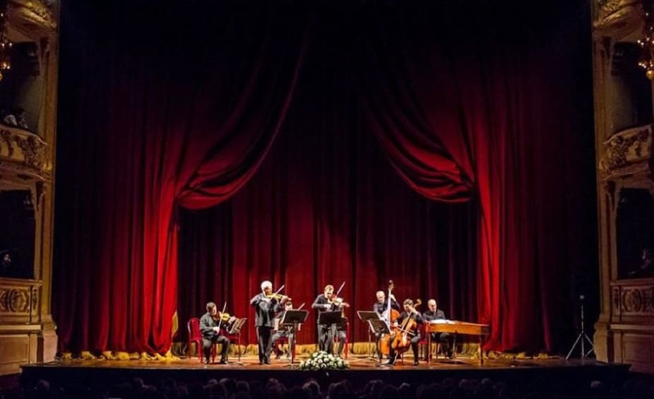 Interior of Venice church during concert