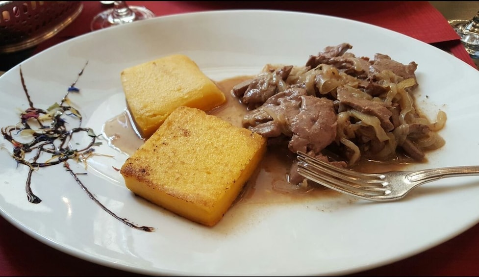 Plate of food at Vino Vino in Venice, Italy