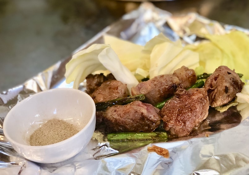 Meat in Teppanyaki in Hiroshima