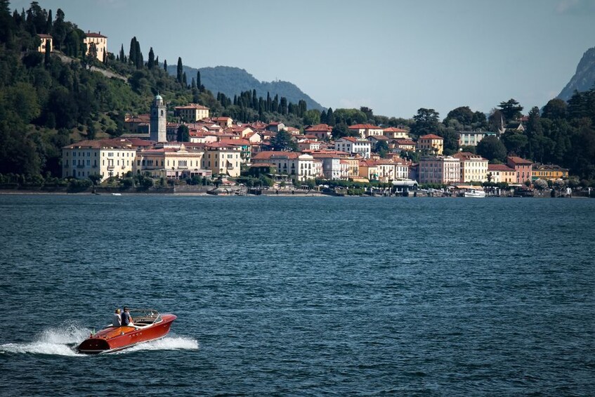 Speedboat on Lake Como in Italy