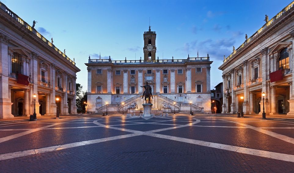 The Campidoglio at dusk