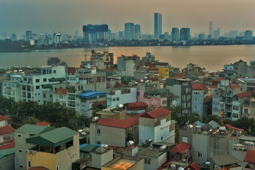 Aerial view of downtown Hanoi
