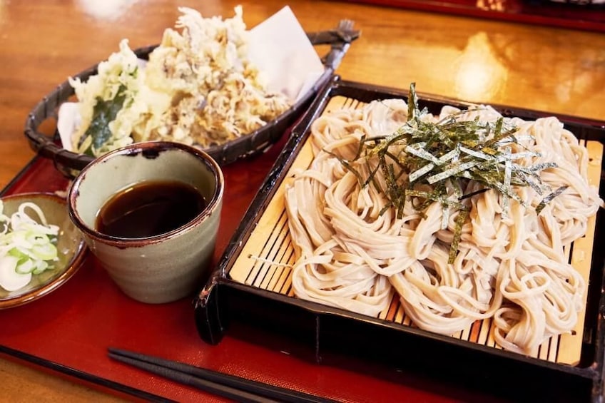 Tray of food in Osaka, Japan