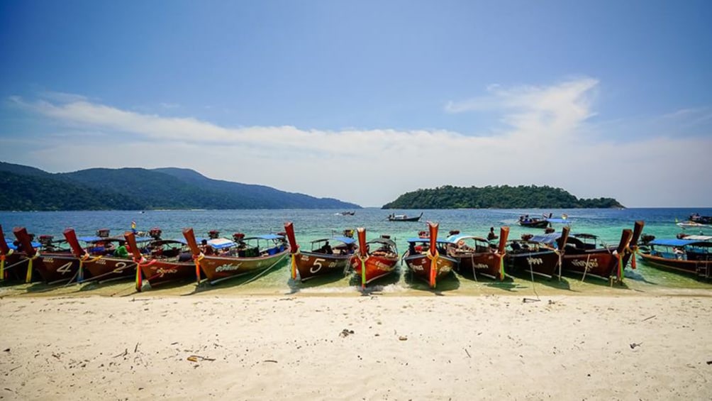Boats on a beach in Thailand