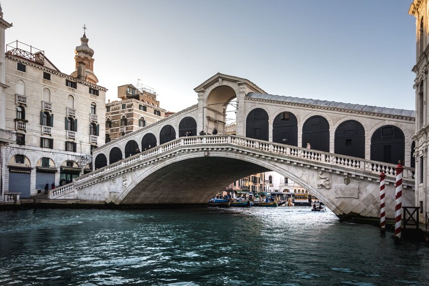 Rialto bridge in Venice Canal