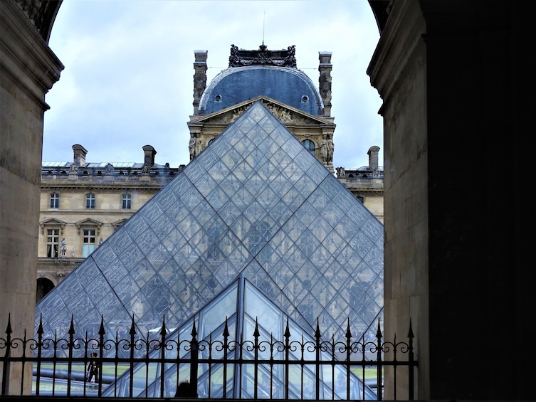 Outside of the Louvre in Paris, France