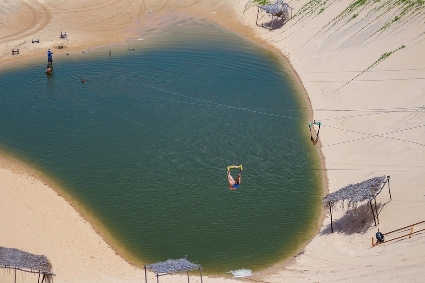 Aerial view of oasis near Canoa Quebrada Beach