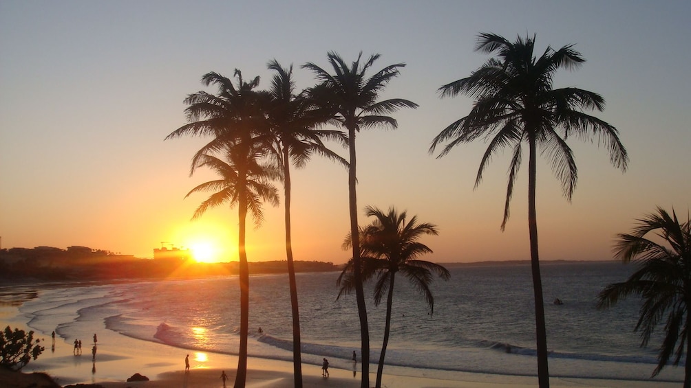 The sun sets over Lagoinha Beach in Brazil