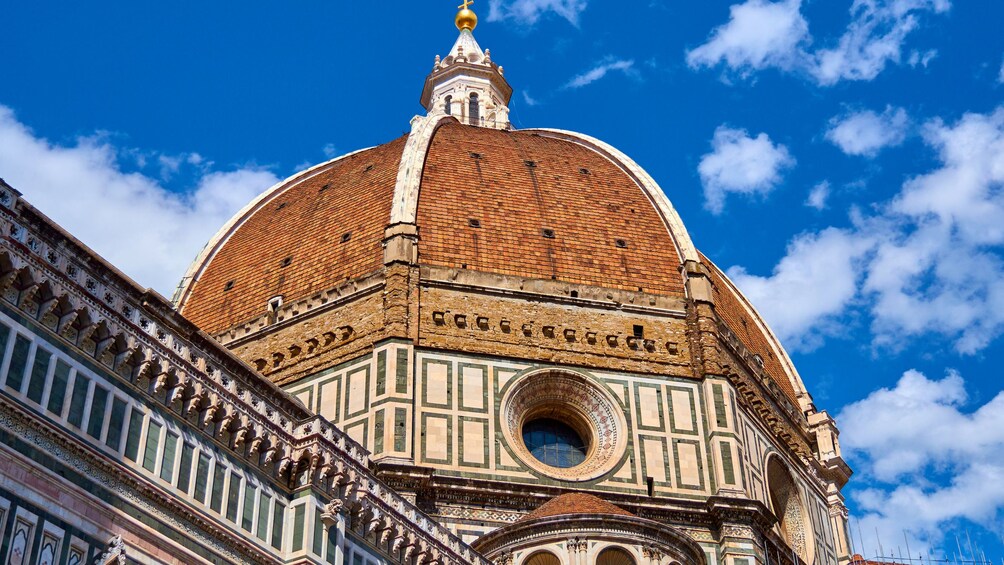 Close-up day view outside the Cathedral of Santa Maria del Fiore in Florence, Italy