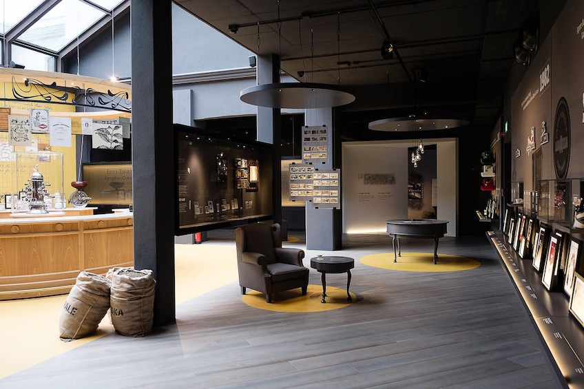 History of coffee exhibits at Lavazza Museum