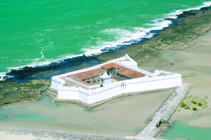 Aerial view of the Forte dos Reis Magos in Natal, Brazil