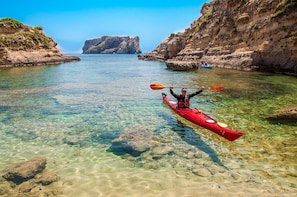 Sea kayaking in the Navarino Bay