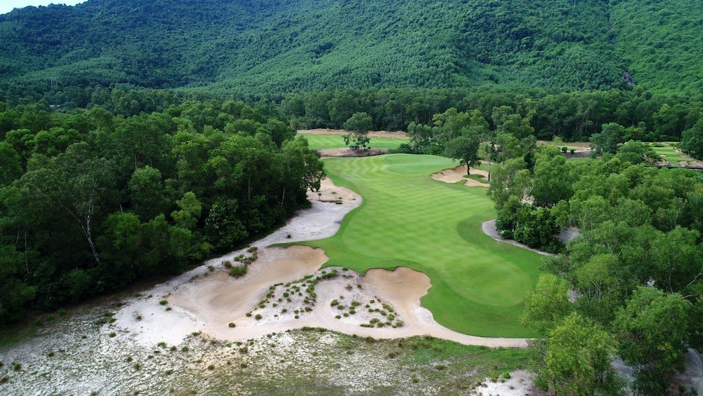 Aerial view of Laguna Lang Co Golf Club in Vietnam