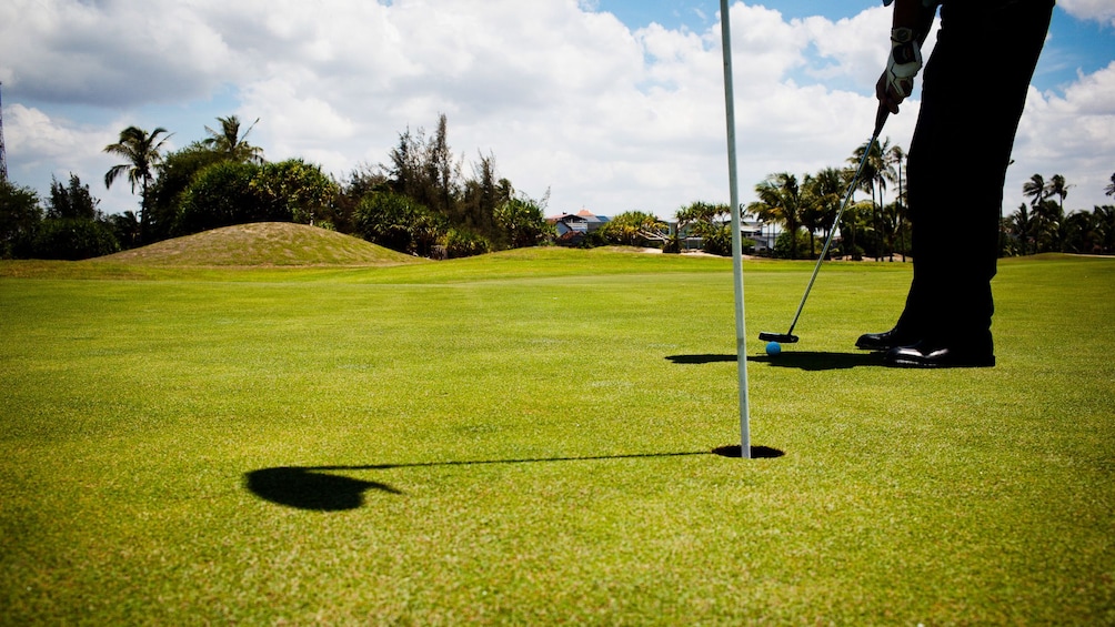 Golfing at a golf course in Vietnam