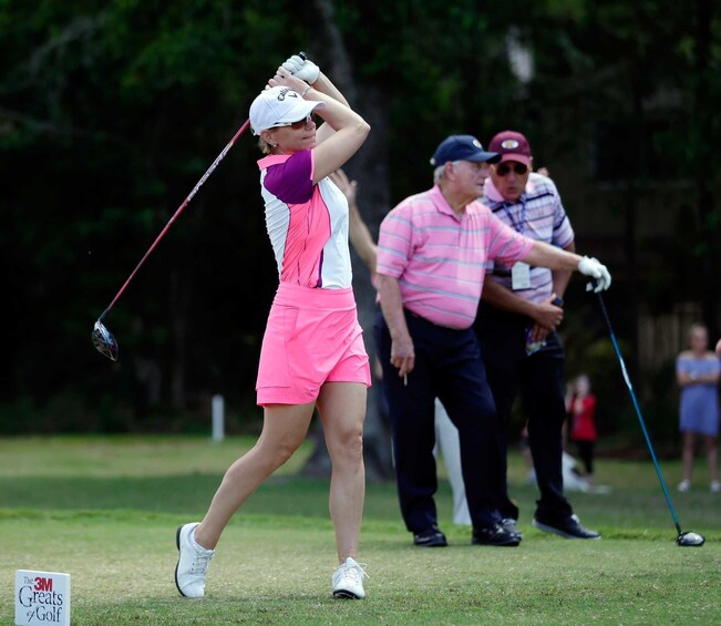 Woman golfing at Dong Nai Golf Resort