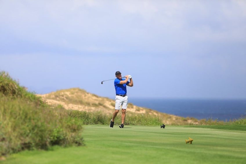 Golfer at a golf club in Vietnam