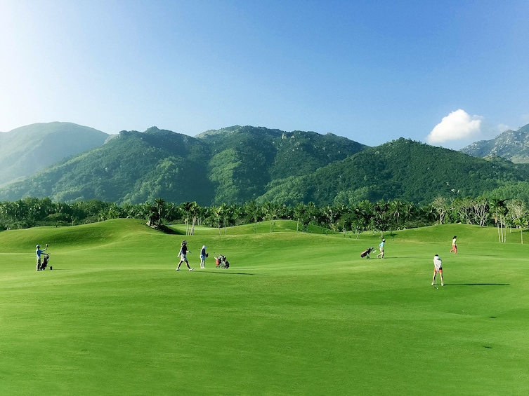 Landscape view of Diamond Bay Golf & Villas on Nha Trang beach