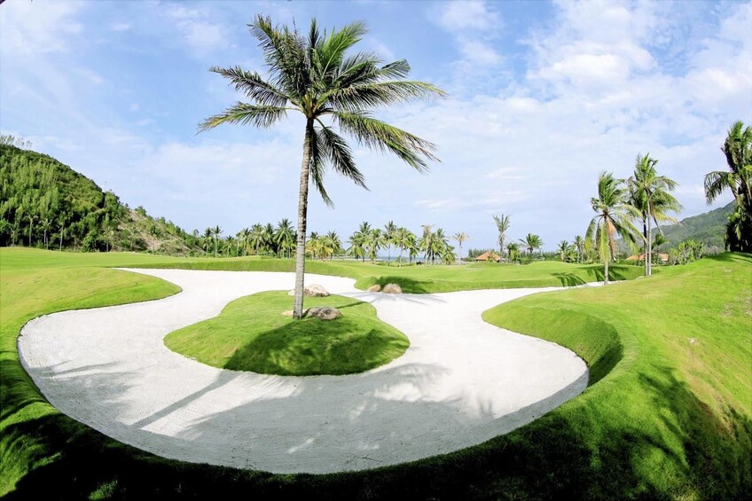 Beautiful view of Diamond Bay Golf & Villas on Nha Trang beach