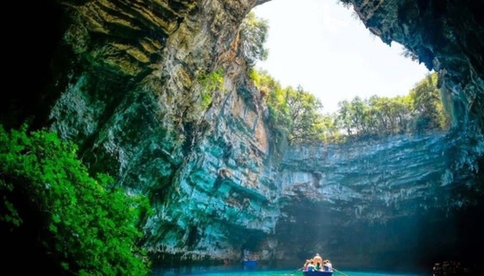 Boat floating to Phong Nha Cave in Vietnam