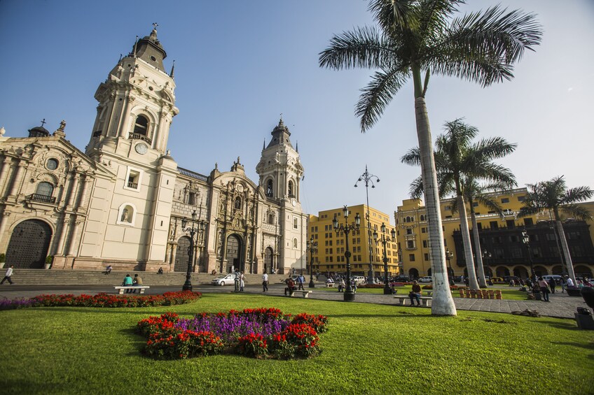 Cathedral of Lima on a sunny day