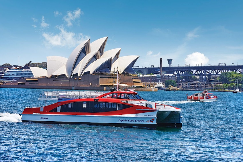 Captain cook cruise ship in Sydney Harbor