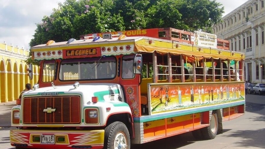 Panoramic City Tour in Traditional Colombian Chiva