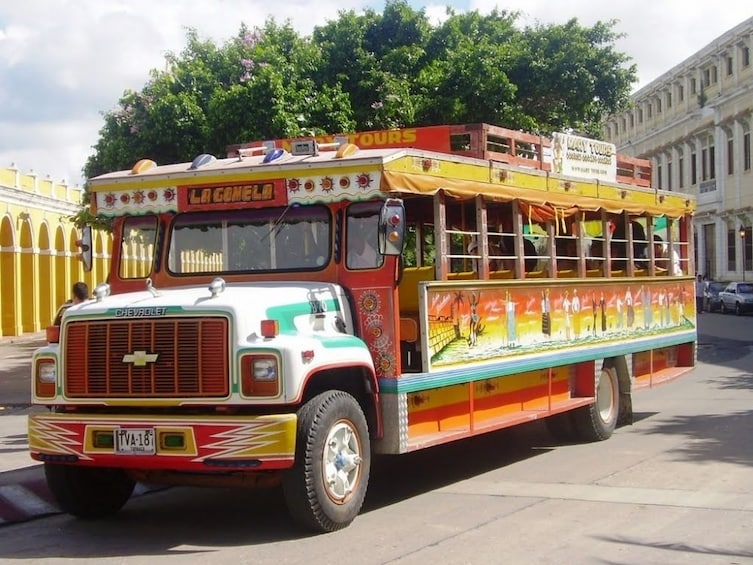  Panoramic City Tour in Traditional Colombian Chiva
