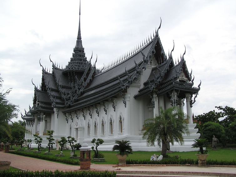 Black and white temple in Bangkok, Thailand