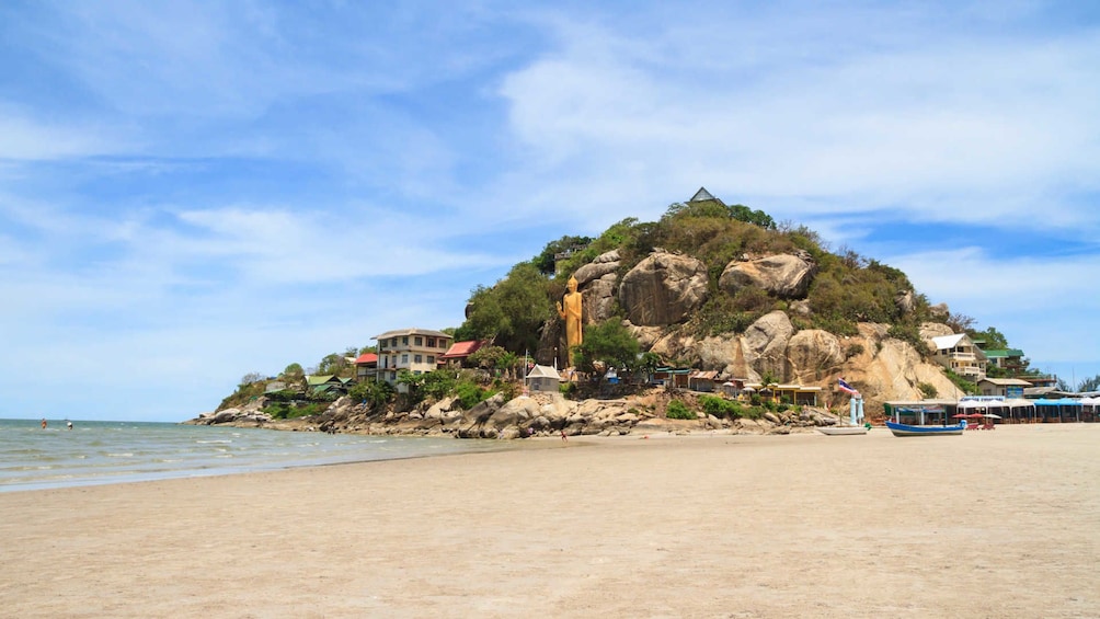Beach and small coastal town of Hua Hin in Thailand