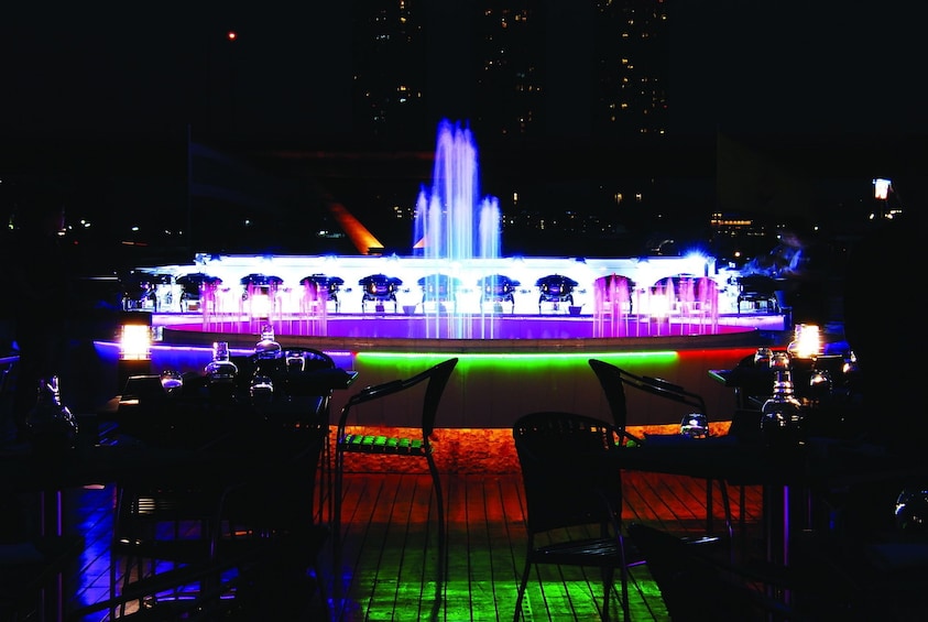 Fountain aboard the Chaophraya dinner cruise