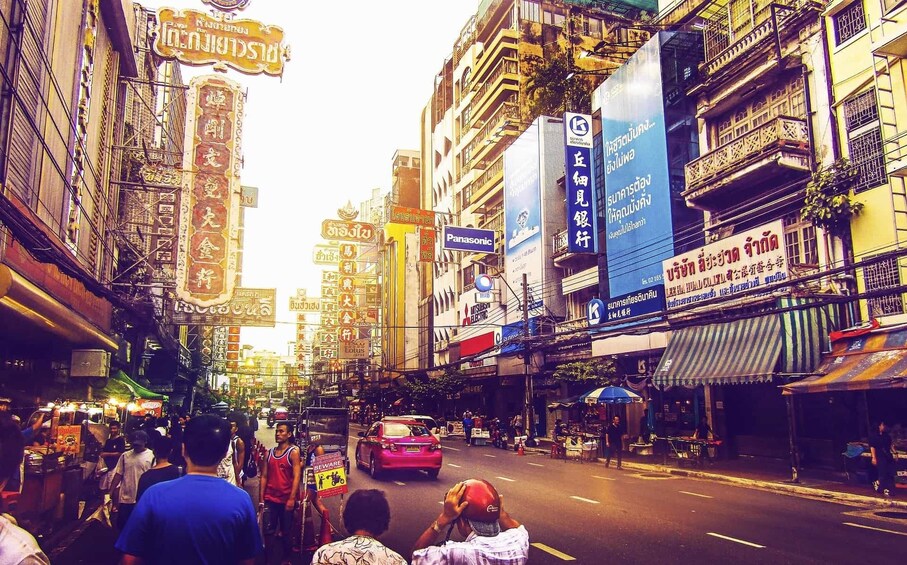 Bangkok city street on a sunny day