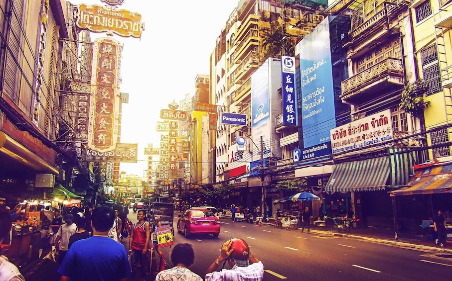 Bangkok city street on a sunny day