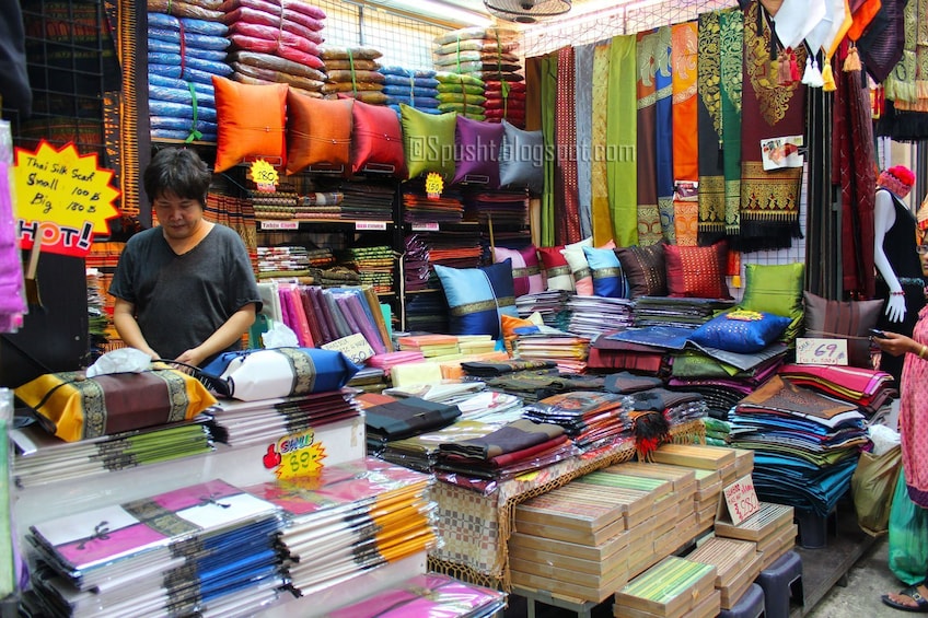 Fabric stall in Bangkok market