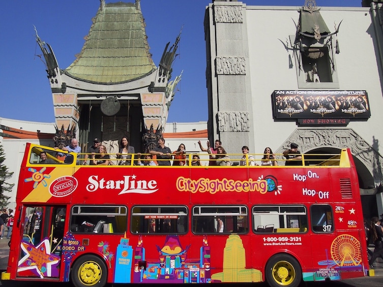 Starline City Sightseeing bus outside Chinese Theatre