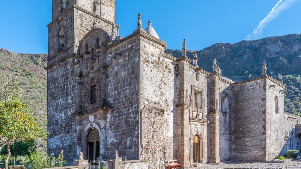 San Javier Mission on a sunny day